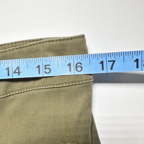 A.L.C. Wide Leg Cropped Pants High Rise Olive Green Women 10 - Picture 6 of 9